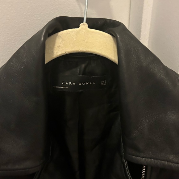 Zara leather moto jacket - Picture 2 of 6